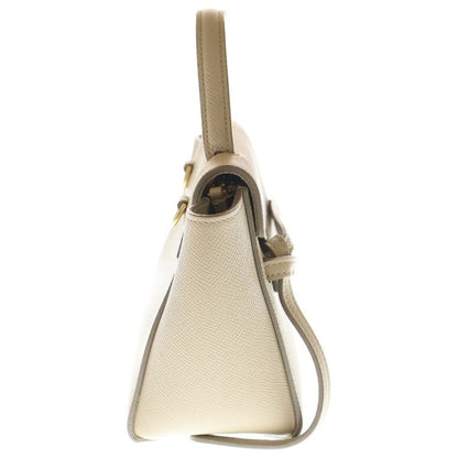 Celine Belt Bag Pico 2WAY Handbag Shoulder Bag Mini Bag Beige Leather Gold