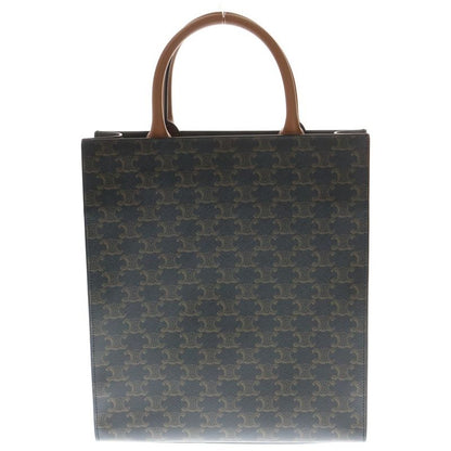 Celine Triomphe Macadam Pattern Vertical Cabas 2WAY Bag Shoulder Bag Handbag