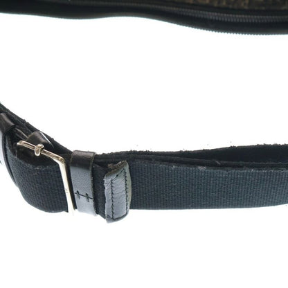 Christian Dior Trotter Shoulder Handbag One Shoulder Bag Black Leather X Canvas