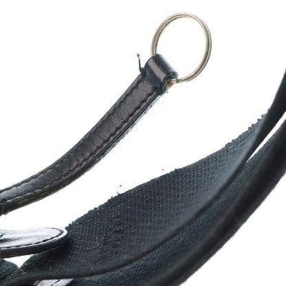 Christian Dior Trotter Shoulder Handbag One Shoulder Bag Black Leather X Canvas