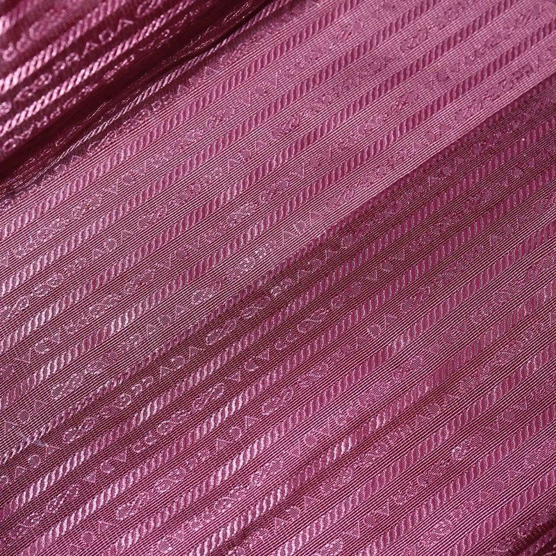 Prada 2WAY Tote Handbag Shoulder Bag Wine Red Bordeaux Nylon Br4842 Silver