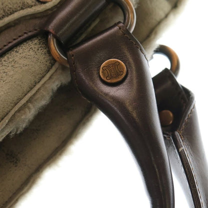 Celine Boogie Bag Handbag Brown And Beige Suede And Leather Mouton Brown