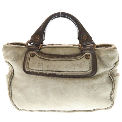Celine Boogie Bag Handbag Brown And Beige Suede And Leather Mouton Brown