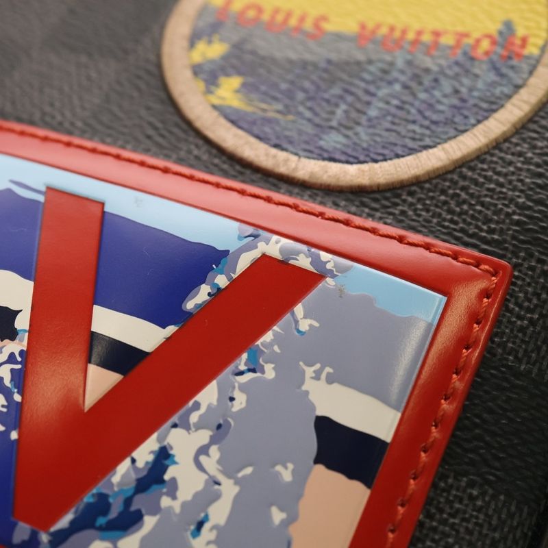 Louis Vuitton Damier Graphite Josh Alps Collection Patch Backpack Sac Backpack