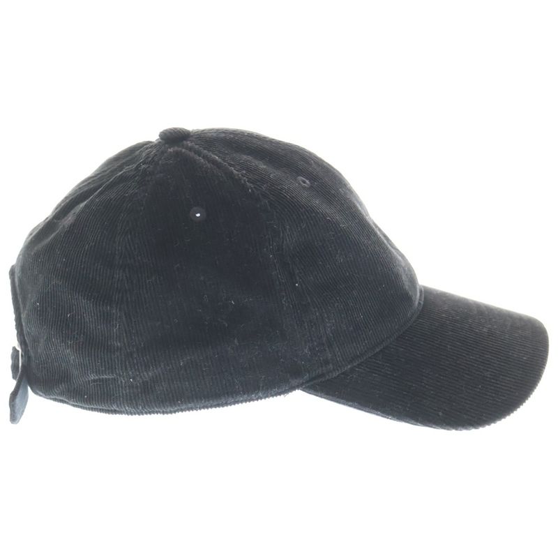 Celine Triomphe Embroidered Cordelloy Cap Black