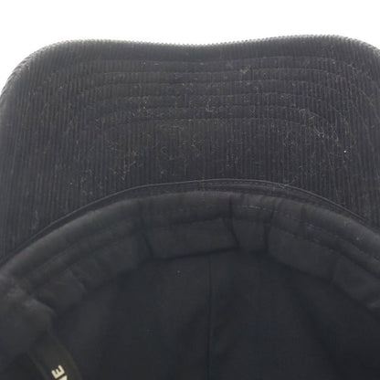 Celine Triomphe Embroidered Cordelloy Cap Black