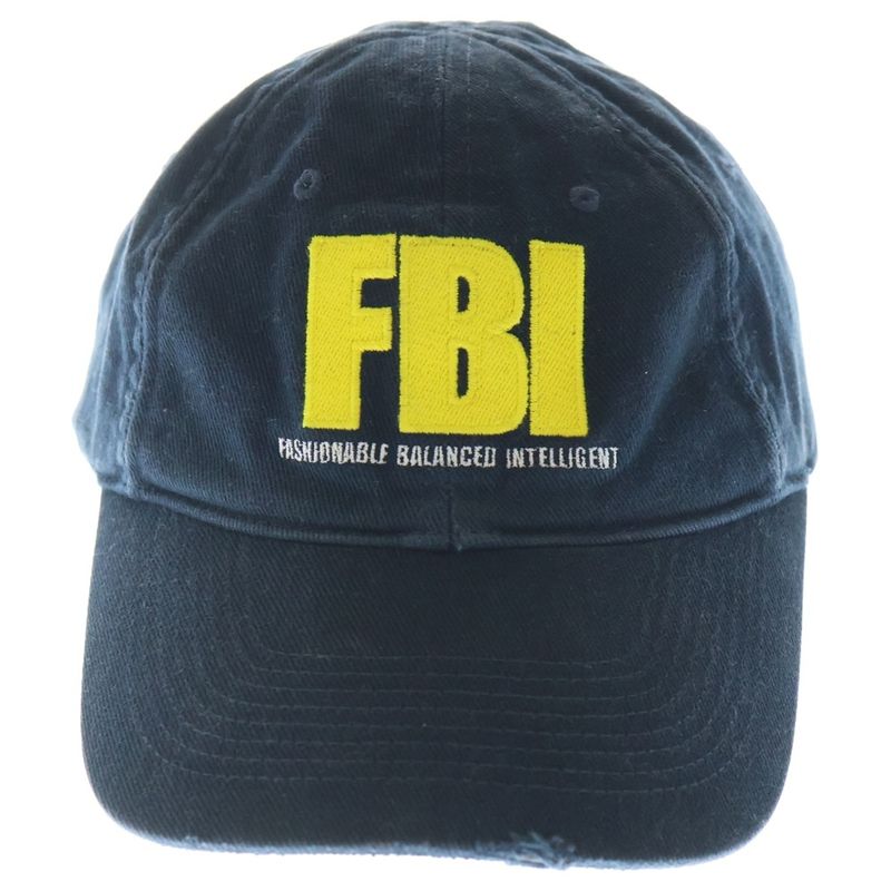 Balenciaga FBI Logo Baseball Cap Navy