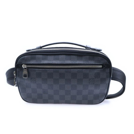 Louis Vuitton Damier Graphite Ambler Body Bag Waist Bag Shoulder Bag Black