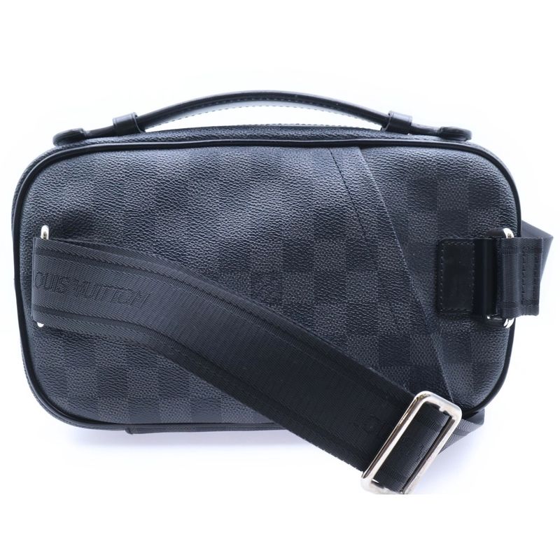 Louis Vuitton Damier Graphite Ambler Body Bag Waist Bag Shoulder Bag Black