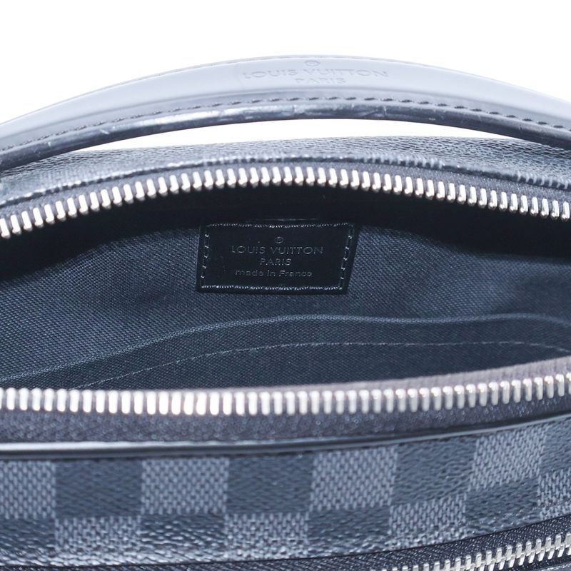 Louis Vuitton Damier Graphite Ambler Body Bag Waist Bag Shoulder Bag Black