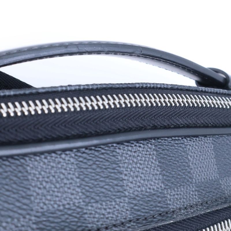 Louis Vuitton Damier Graphite Ambler Body Bag Waist Bag Shoulder Bag Black