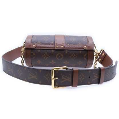 Louis Vuitton Monogram Papillon Trunk Shoulder Bag Chain Bag Mini Bag Brown