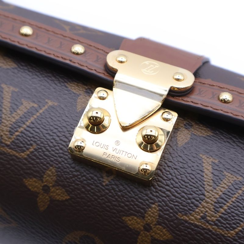 Louis Vuitton Monogram Papillon Trunk Shoulder Bag Chain Bag Mini Bag Brown