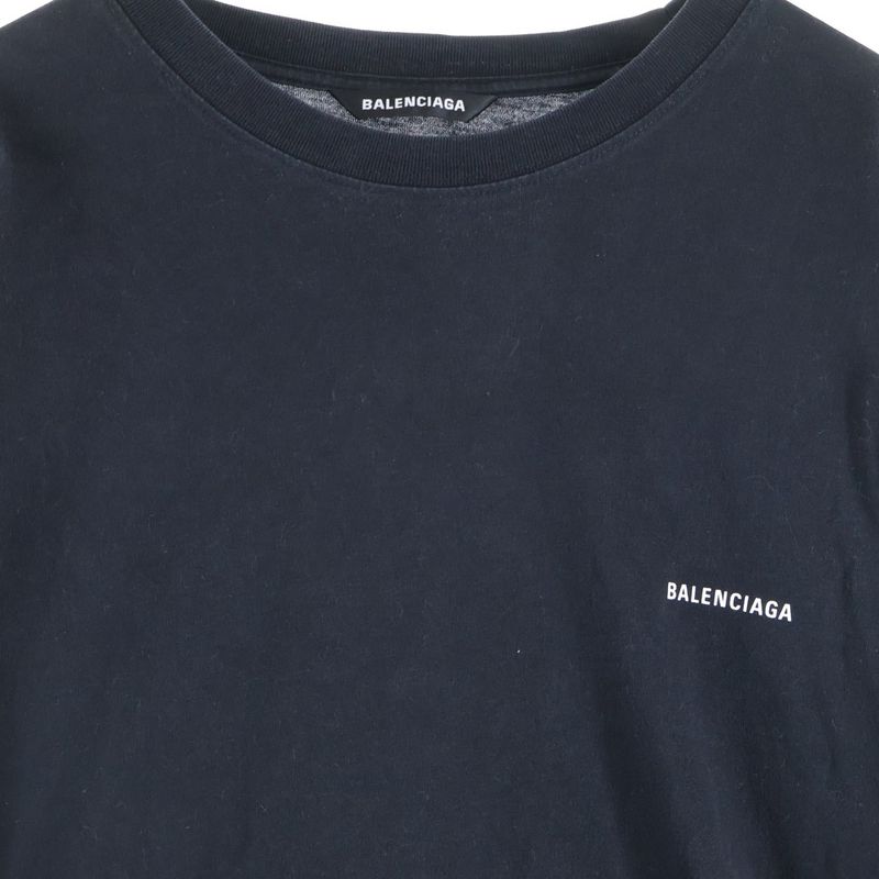 Balenciaga Front Logo Print Short-sleeved T-shirt Cut And Sewn 613968-tyk28