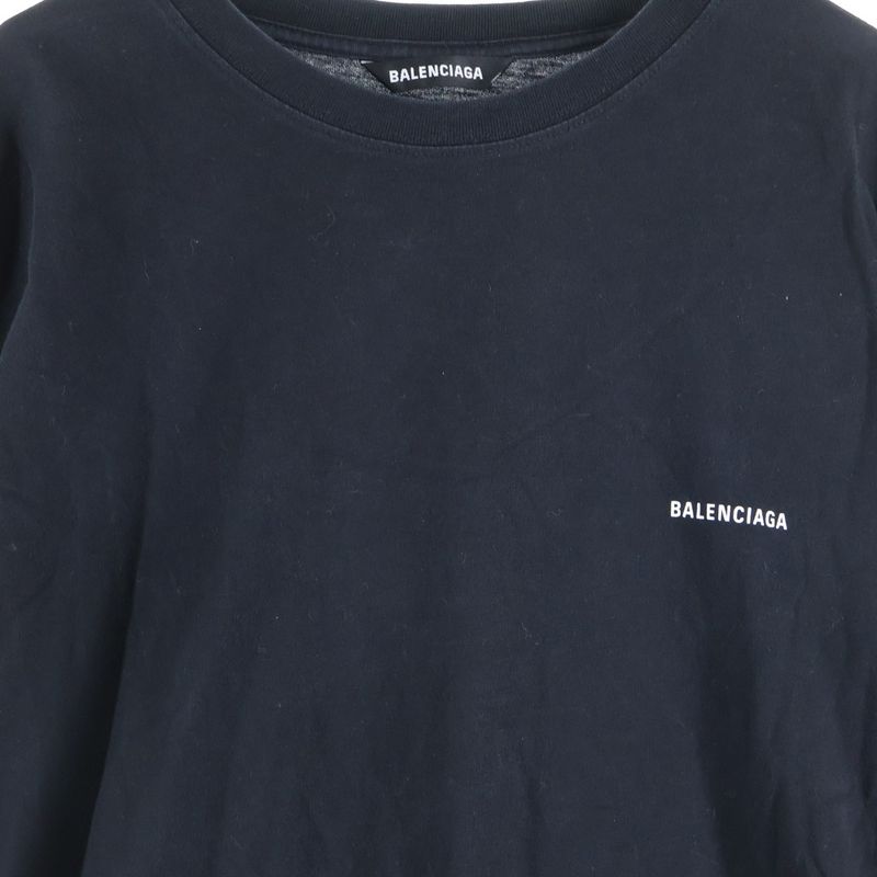 Balenciaga Front Logo Print Short-sleeved T-shirt Cut And Sewn 613968-tyk28