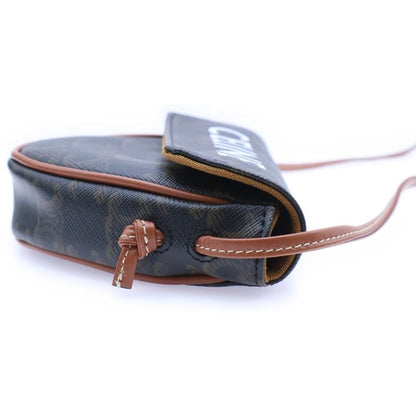 Celine Mini Triomphe Shoulder Bag Pochette Brown 10i192dm5