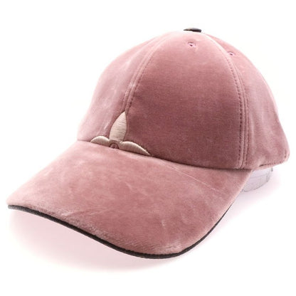 Louis Vuitton LV Touch Logo Embroidery Velour Baseball Cap Hat Pink Ladies