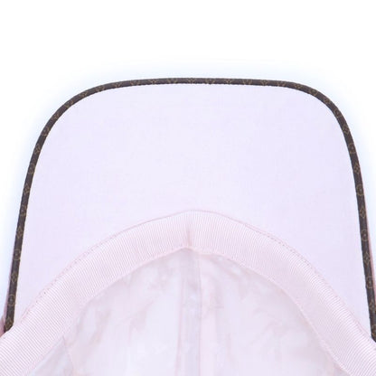 Louis Vuitton LV Touch Logo Embroidery Velour Baseball Cap Hat Pink Ladies