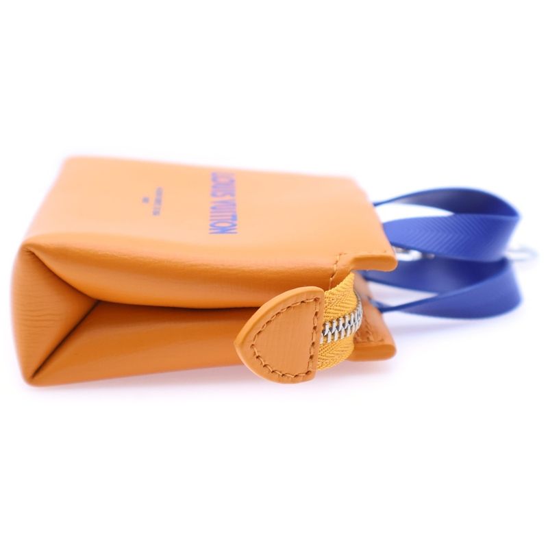 Louis Vuitton Bag Charm LV Mini Shopper Key Holder Bag Charm Key Ring Leather
