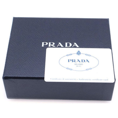 Prada Saffiano Compact Wallet Bifold Wallet Black Leather 1ml018 Gold Hardware