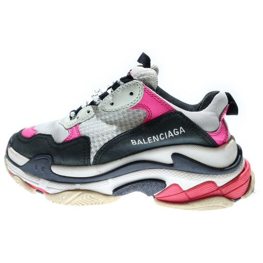 Balenciaga Triple S Triple S Lace-up Low Cut Sneakers 524039 White Black Pink