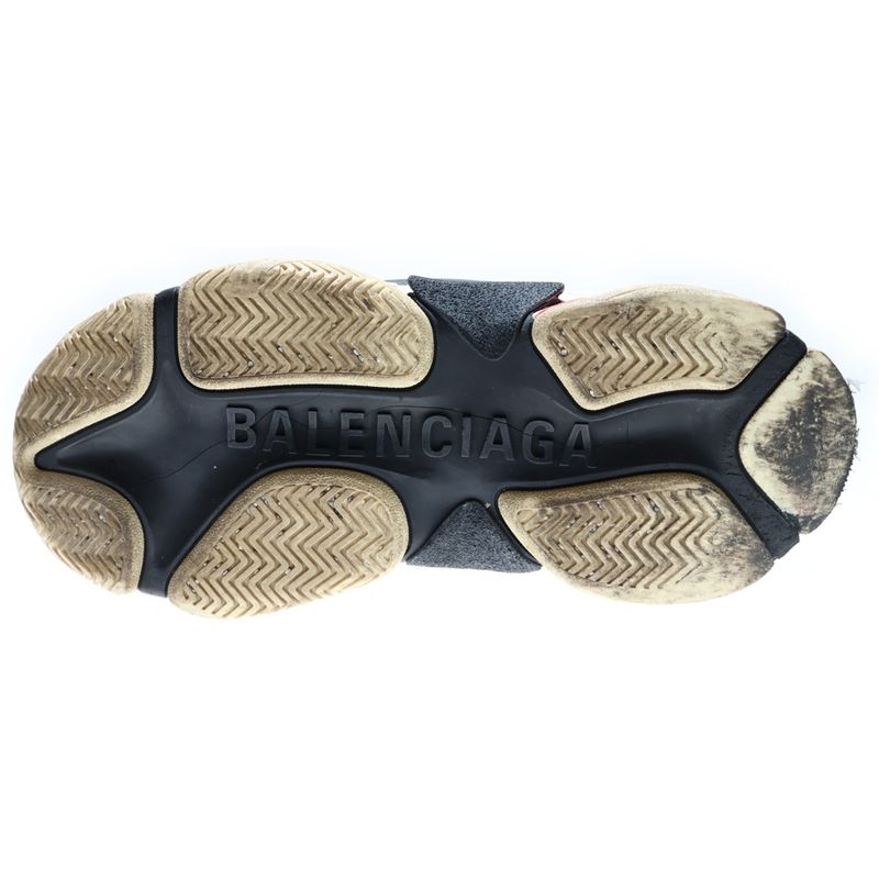 Balenciaga Triple S Triple S Lace-up Low Cut Sneakers 524039 White Black Pink