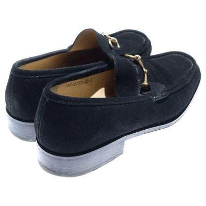 Gucci Horsebit Square Toe Suede Low Cut Sneakers Black