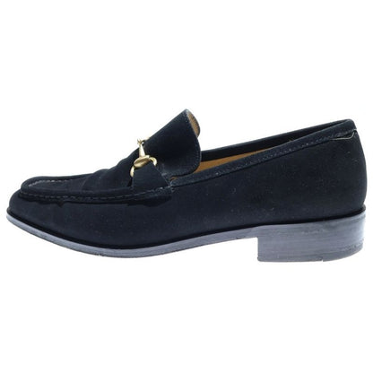 Gucci Horsebit Square Toe Suede Low Cut Sneakers Black