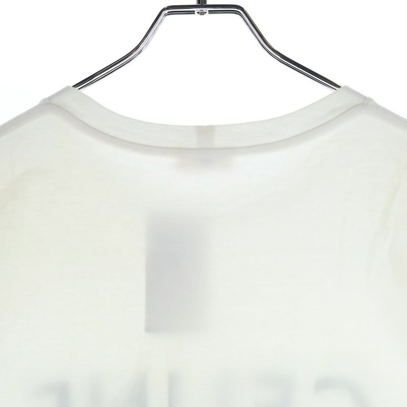 Celine Cotton Jersey Loose Logo Print Short Sleeved T-shirt Cut And Sewn White