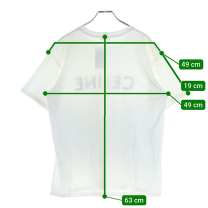 Celine Cotton Jersey Loose Logo Print Short Sleeved T-shirt Cut And Sewn White