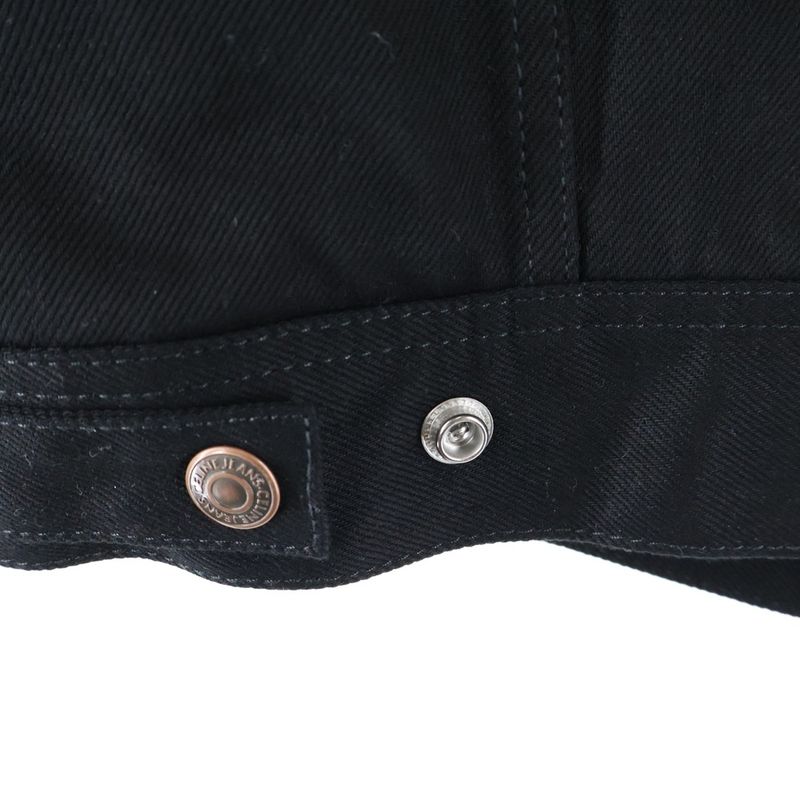 Celine 23AW Denim Jacket Light Stone Logo Trucker Jacket Black 085T 2q523