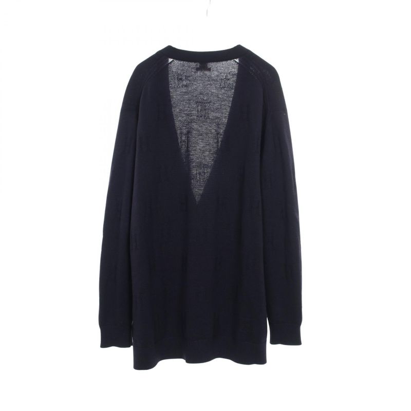 Hermes Cardigan H Logo Wool Cardigan Women Used B
