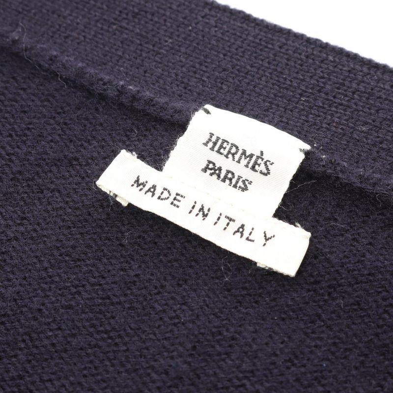 Hermes Cardigan H Logo Wool Cardigan Women Used B
