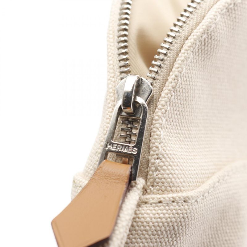 Hermes Pouch Bolide Pouch 20 Natural Canvas Leather Bolide Pouch Mini Natural