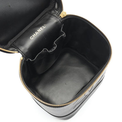 Chanel Handbag Coco Mark Black Caviar Skin (grained Calf) Coco Mark Vertical