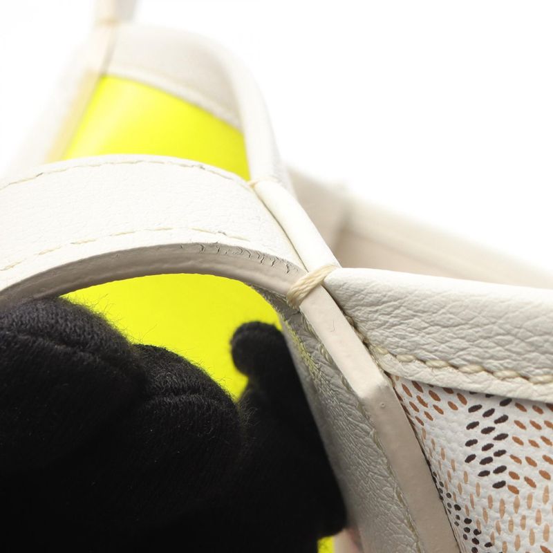 Goyard Tote Bag Villette PM Yuro Indian Motif White PVC Coated Canvas Leather