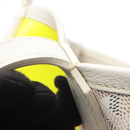 Goyard Tote Bag Villette PM Yuro Indian Motif White PVC Coated Canvas Leather