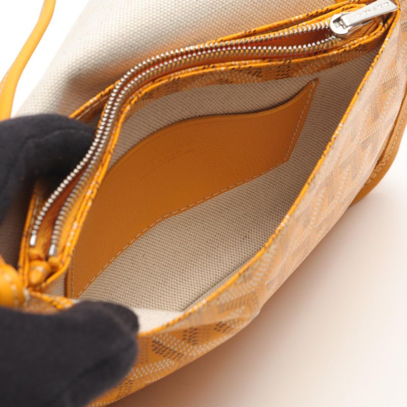 Goyard Shoulder Bag Plume Pouch Wallet Plumetpmlty50cl50p Yellow PVC Coated