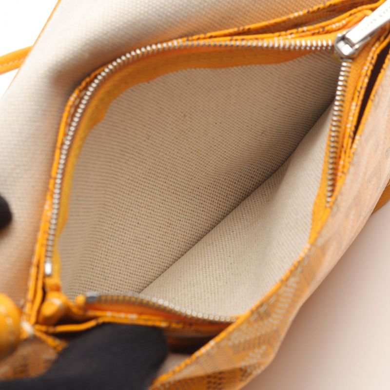 Goyard Shoulder Bag Plume Pouch Wallet Plumetpmlty50cl50p Yellow PVC Coated