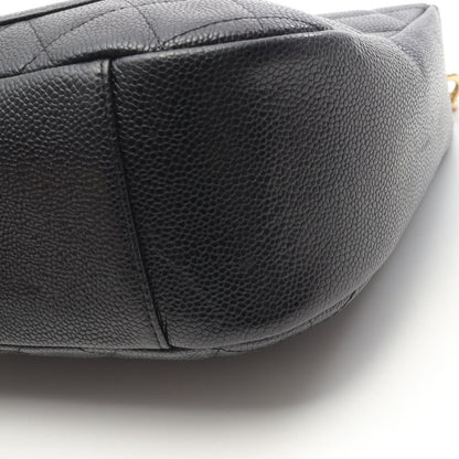 Chanel Shoulder Bag Matelasse Black Caviar Skin (grained Calf) Matelasse
