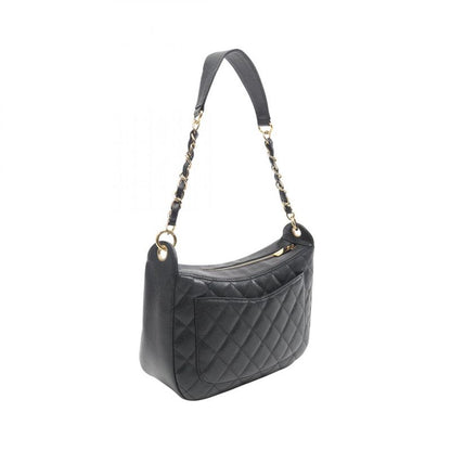 Chanel Shoulder Bag Matelasse Black Caviar Skin (grained Calf) Matelasse
