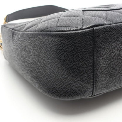Chanel Shoulder Bag Matelasse Black Caviar Skin (grained Calf) Matelasse