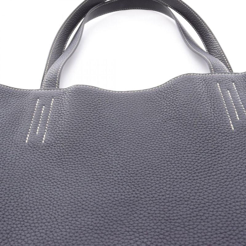 Hermes Tote Bag Double Sens 45 Blue Nuit 062270ca Black Blue Nuit Other Double