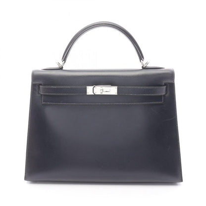 Hermes Handbag Kelly 32 Blue Indigo Blue Indigo Blue Indigo Calf Leather Kelly