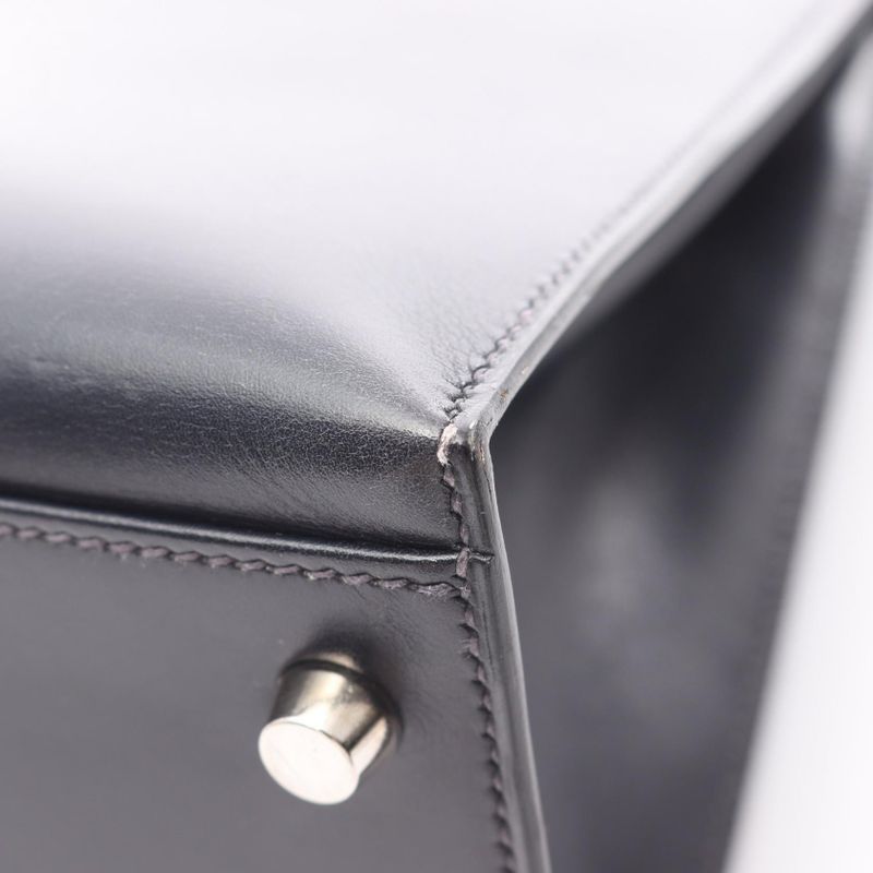 Hermes Handbag Kelly 32 Blue Indigo Blue Indigo Blue Indigo Calf Leather Kelly