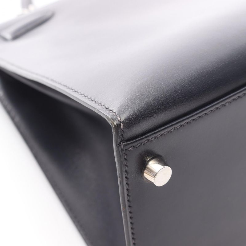 Hermes Handbag Kelly 32 Blue Indigo Blue Indigo Blue Indigo Calf Leather Kelly