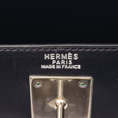 Hermes Handbag Kelly 32 Blue Indigo Blue Indigo Blue Indigo Calf Leather Kelly