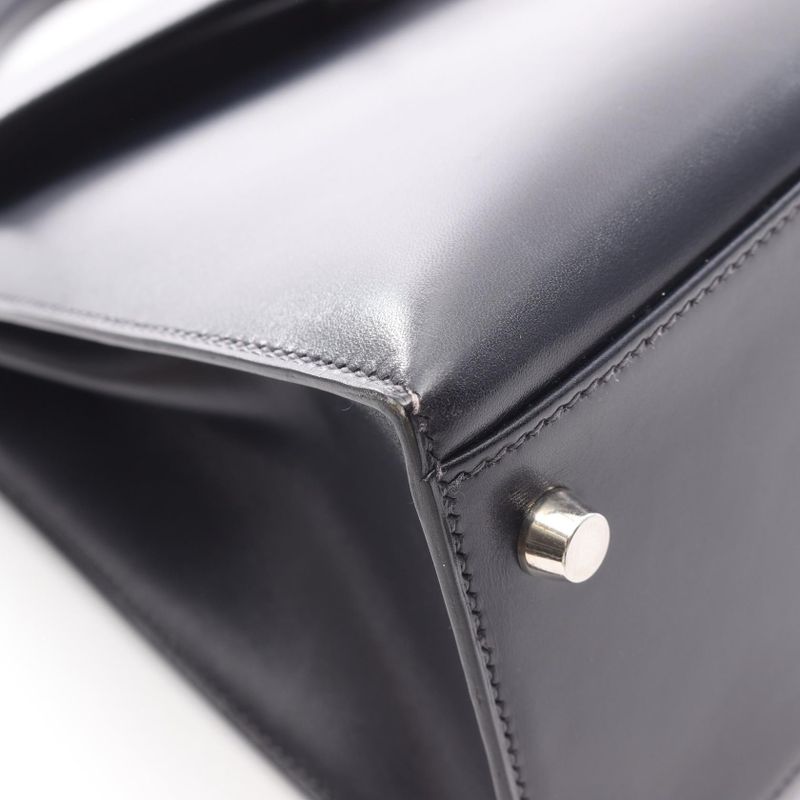 Hermes Handbag Kelly 32 Blue Indigo Blue Indigo Blue Indigo Calf Leather Kelly