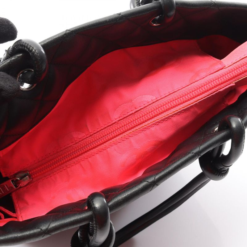 Chanel Tote Bag Cambon Line Medium A25167 Black Lambskin Cambon Medium Tote