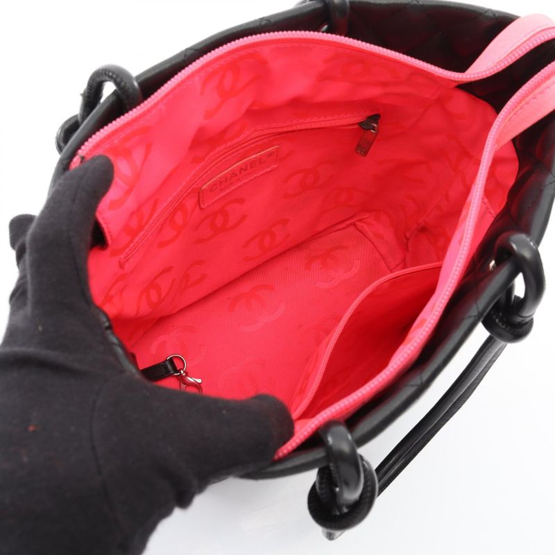 Chanel Tote Bag Cambon Line Medium A25167 Black Lambskin Cambon Medium Tote